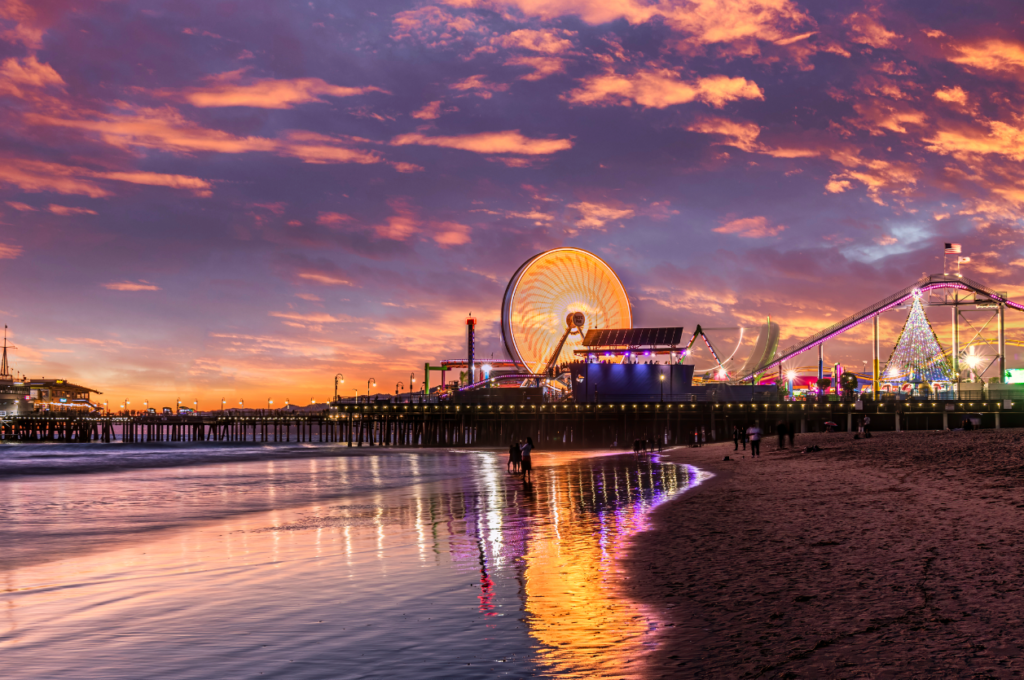 Image showcasing the infamous Santa Monicas pier.