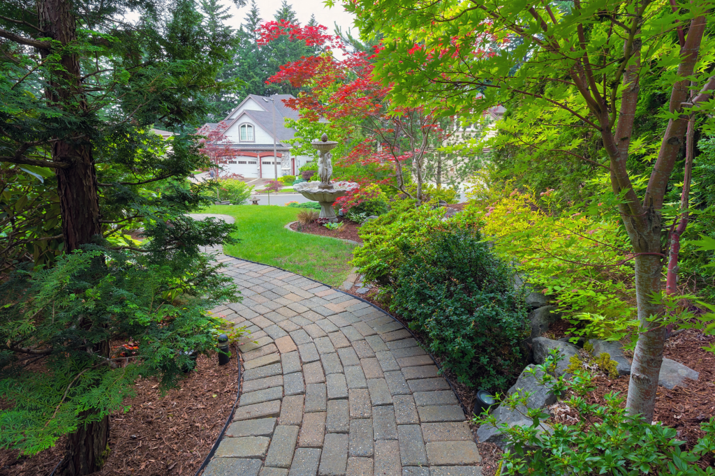Image showcasing a stunning paved sidewalk that was installed by paving contractors.