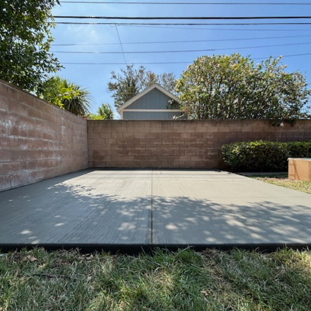 Image showcasing a stunning, new concrete pad.